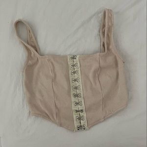 Beige Corset-like Top